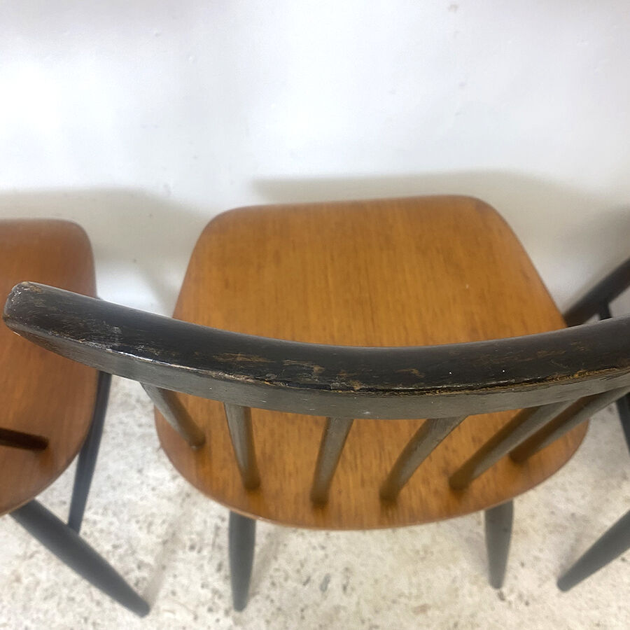 Set of 4 vintage chairs 60's