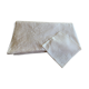White embroidered organdie tablecloth and 12 assorted towels