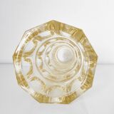 Yellow glass vase by Josef Hoffman for Moser