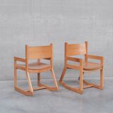 Pair of modernist mid-century rocking chairs