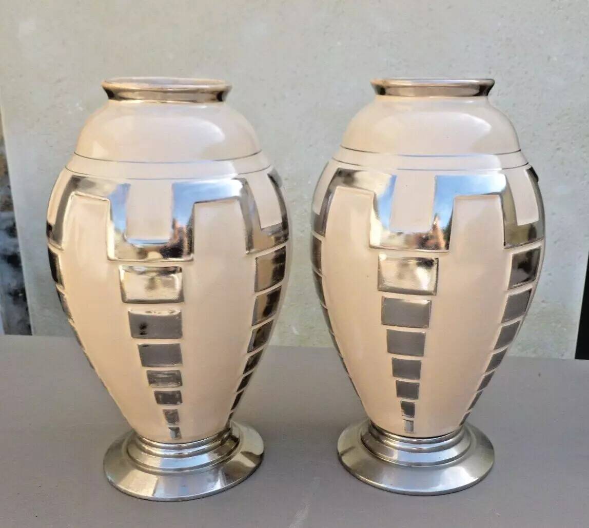 Pair of art deco vases.