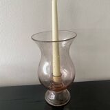 Blown bubble glass tea light holder