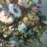 Oil on canvas entitled "Le Bouquet Bleu" and signed Marcel Depré (1919 - 1990)