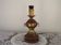 Turned wooden floor lamp with label and golden handles 1852