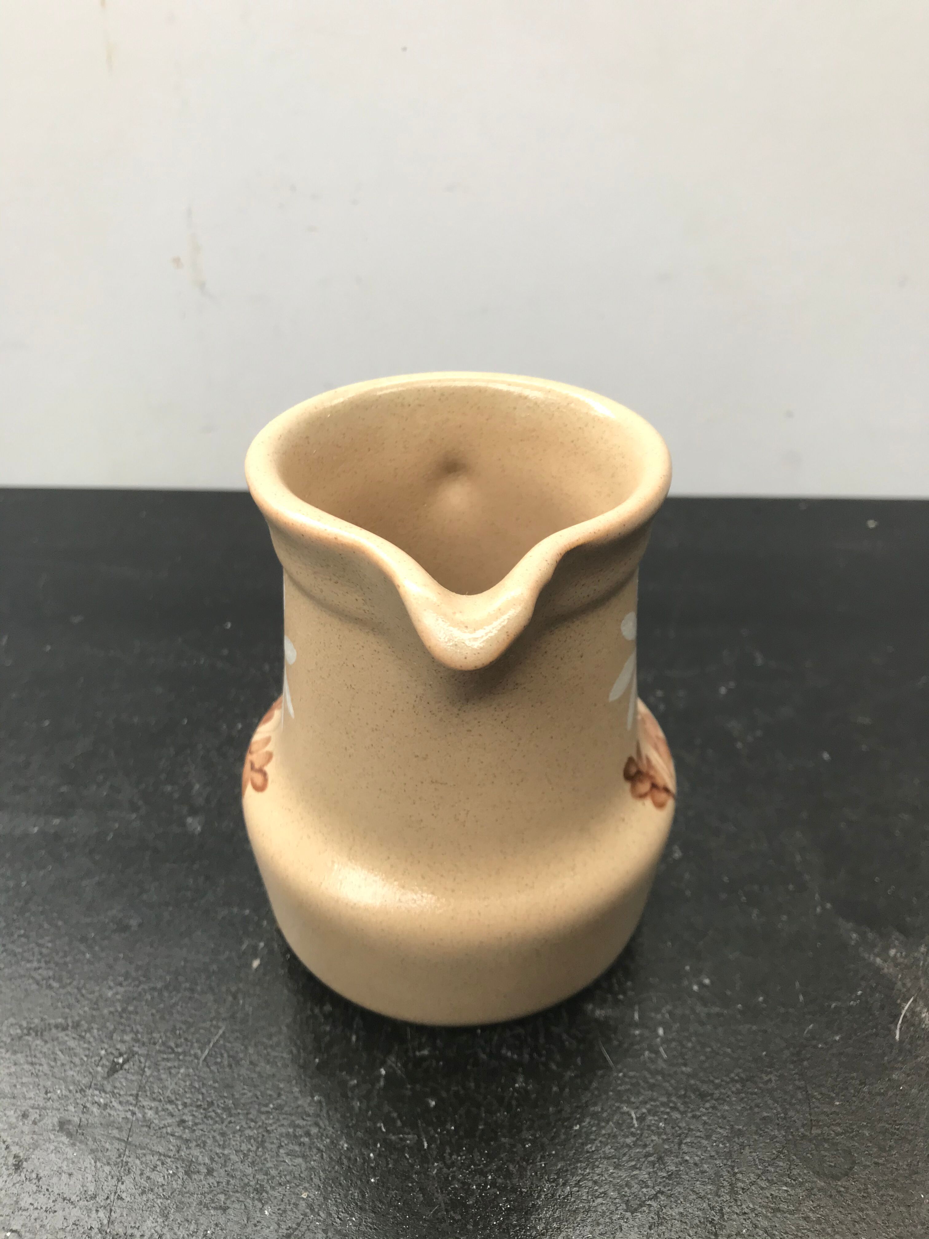 Former pitcher st amand model automne ceramics beige decor vintage flowers