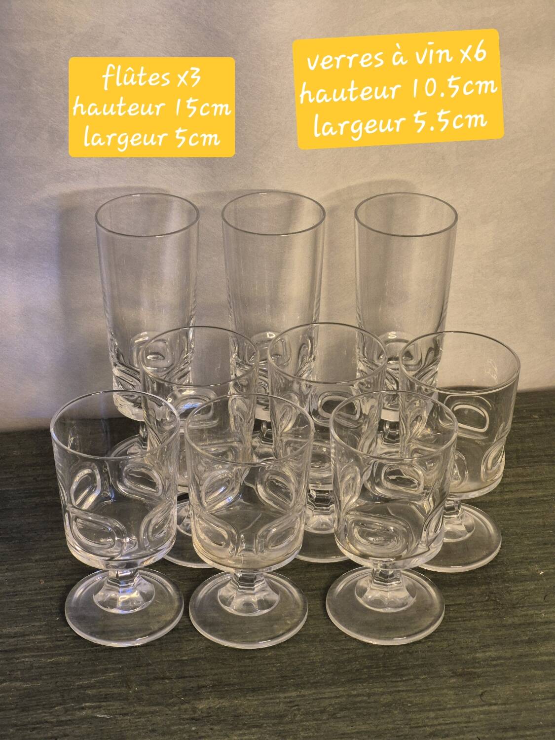 Vintage stemmed glasses