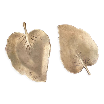 Vide-poches feuilles en laiton