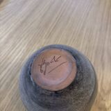 Small ovoid stoneware landscape vase