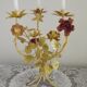Large Vintage French FloralThree Arm Candelabra – Tied Bouquet Style