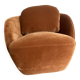 Alpine AMPM velvet orange ball chair