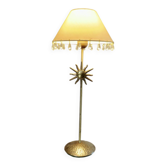 Lampe "soleil" en bronze années 80