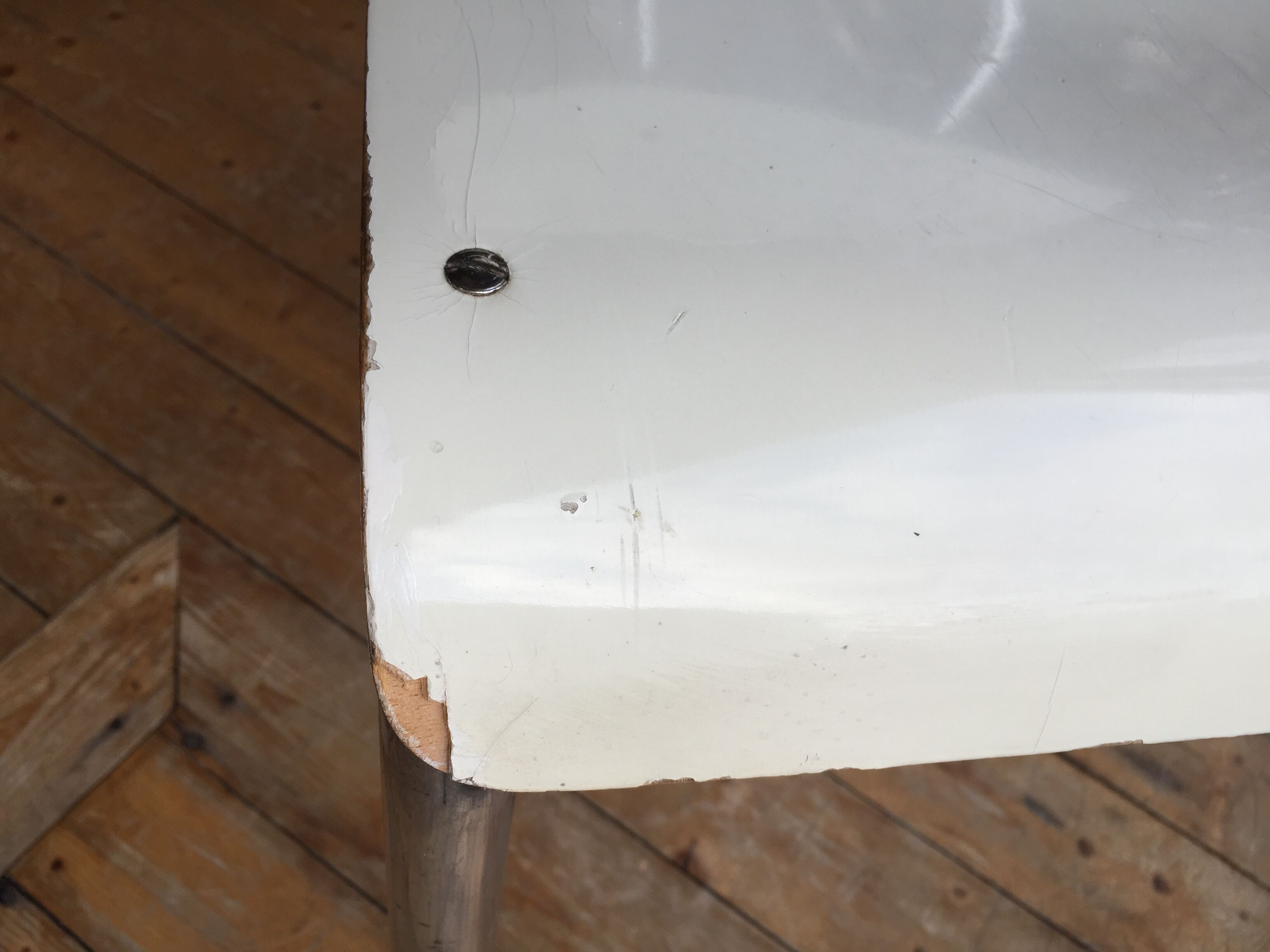 3 chrome wooden chairs