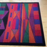 Psychedelic Memphis Style abstract Rug Carpet by Atrium Tefzet, Germany 1980s