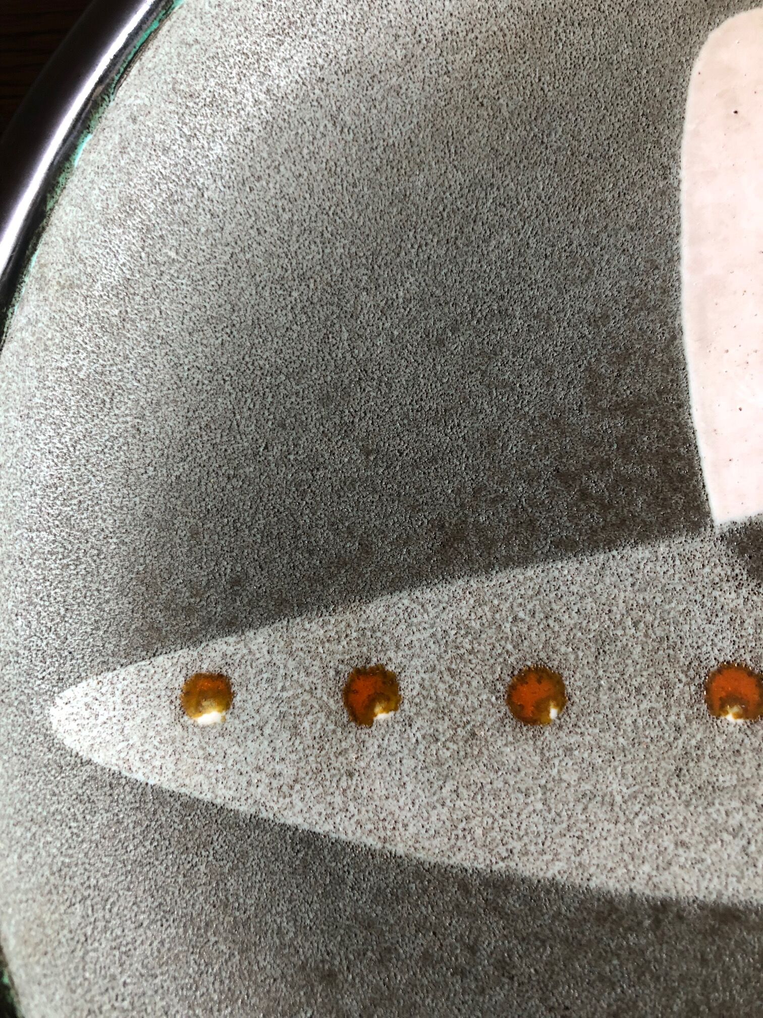 Jean Payen's earthenware dish (1928-2012) with stylized bird décor, 1957, very rare