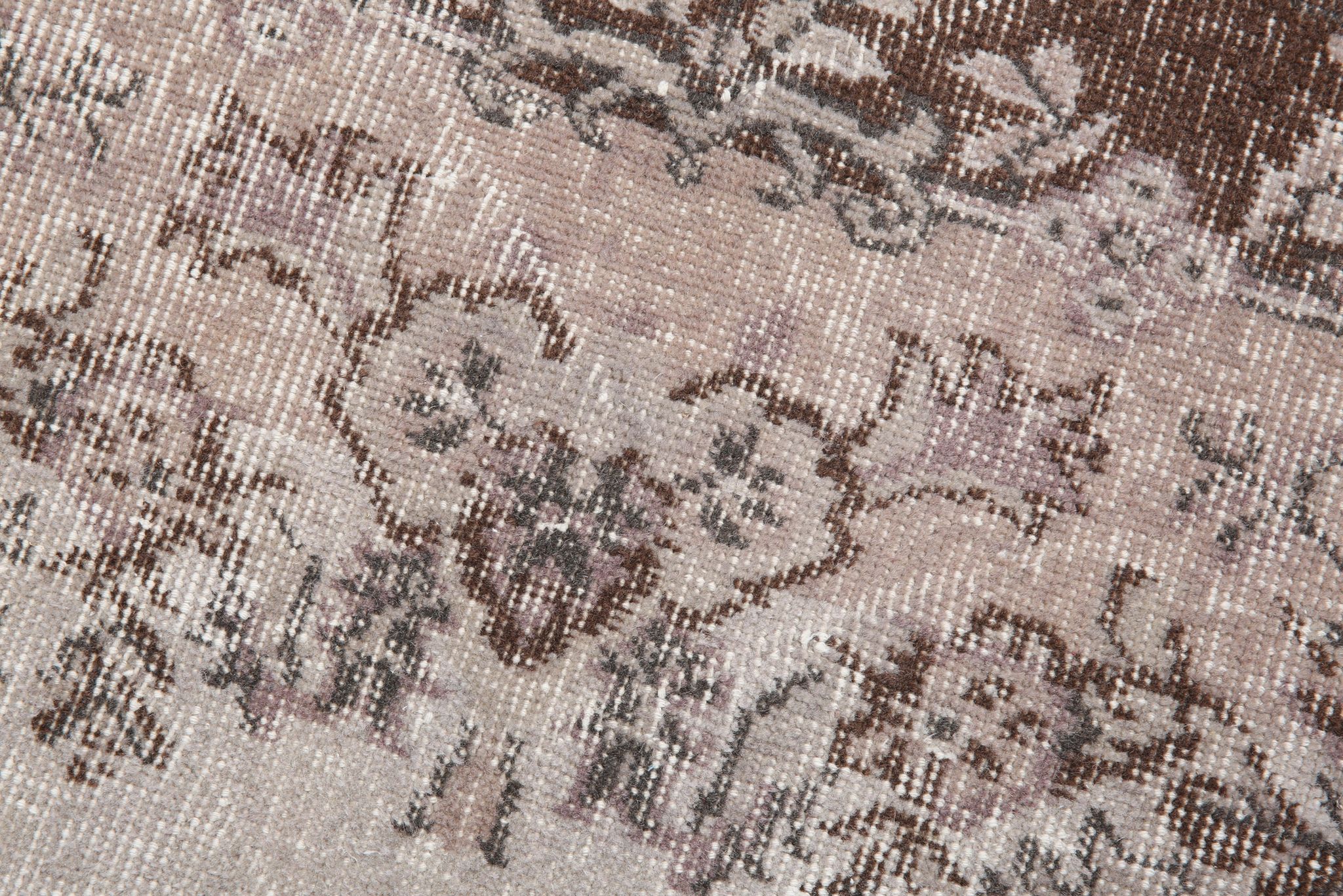 Brown floral turkish area rug, 208x115cm