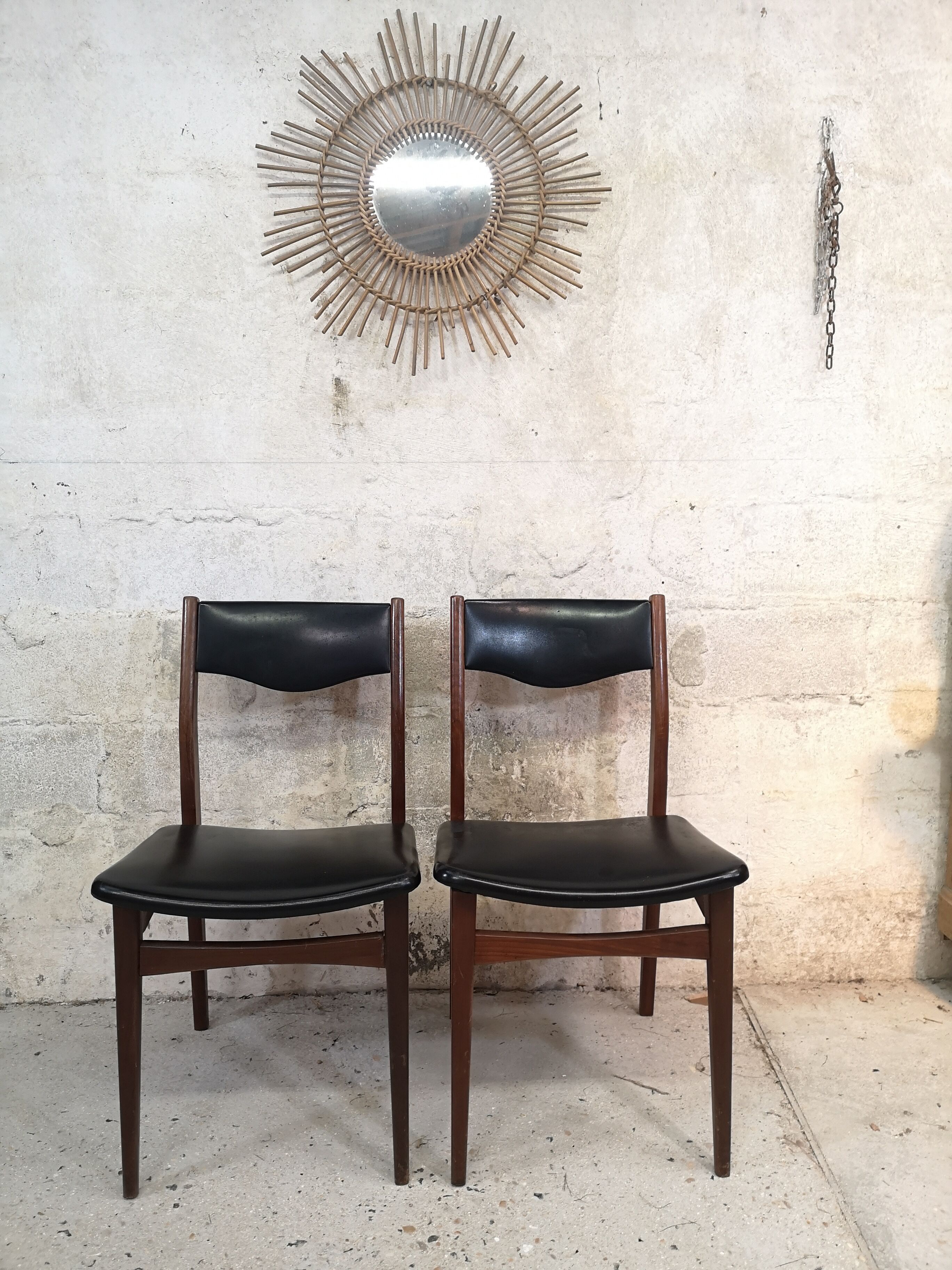 Paire de chaises scandinaves 50/60 teck