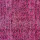 Turkish rug pink 300x200 cm, vintage overdyed tribal wool carpet large 2511