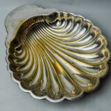 Vide poche coquillage, laiton, plaqué argent, Espagne, 1970