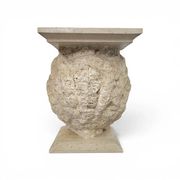 Console ou base de table en forme de coquillage Magnussen Ponte avec plateau en verre d'origine.