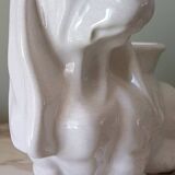 Cracked glazed faience in a zoomorphic design