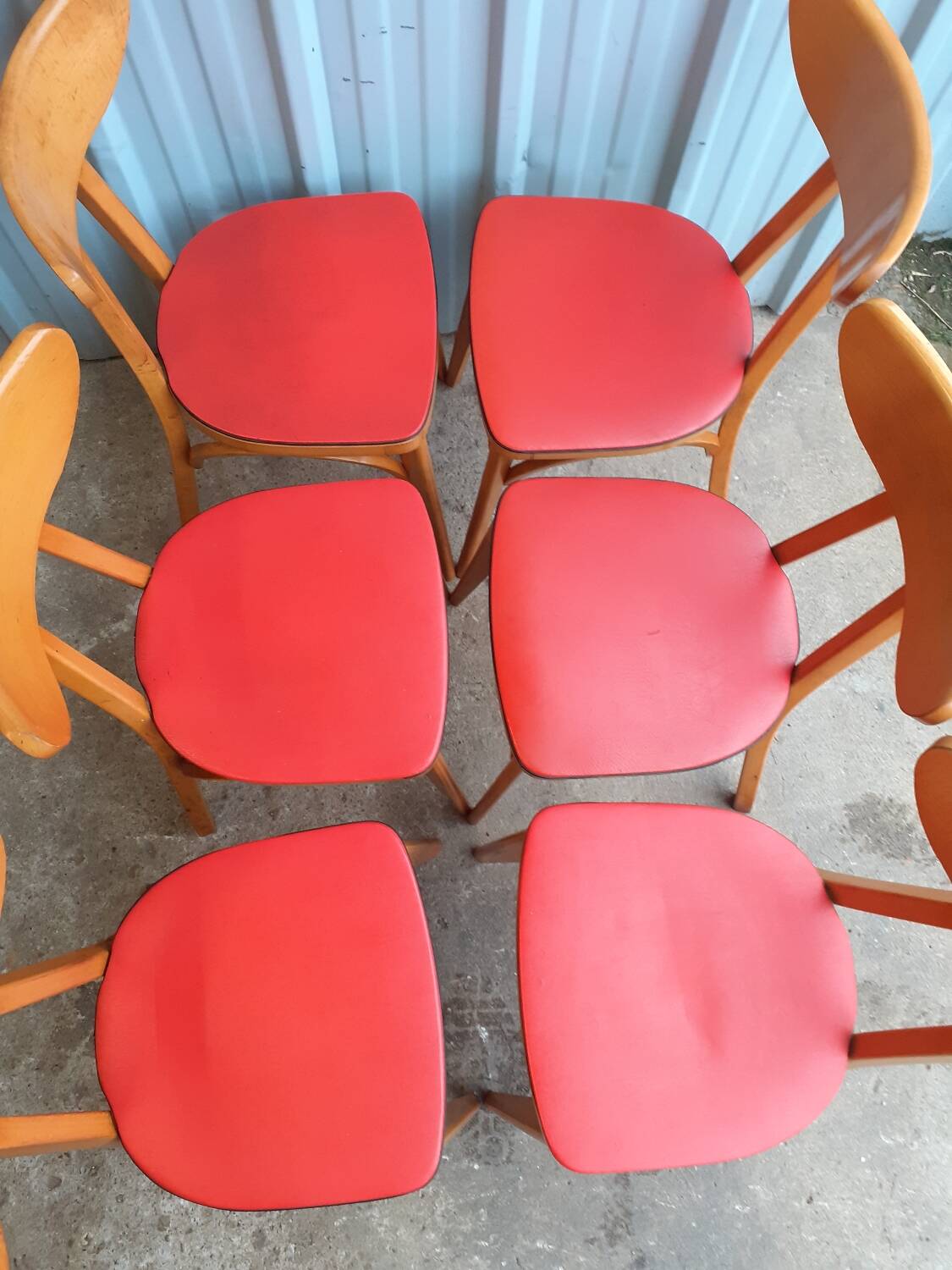 Set of 6 luterma "banana" chairs