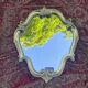 Brass mirror 29.5X35.5 cm
