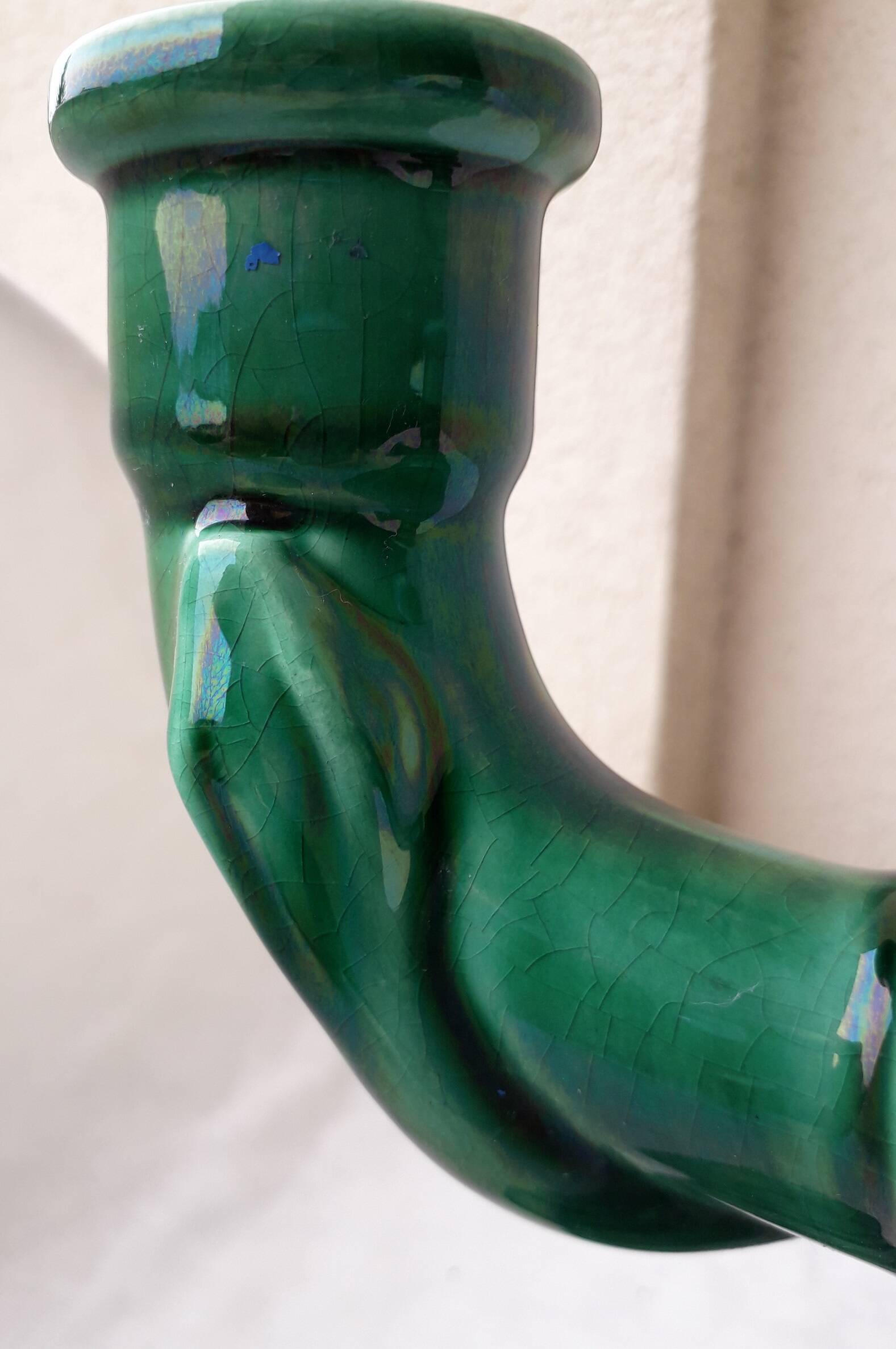 Green candlesticks candle holders