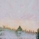 Peinture, l'arbre et la brume.