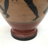Reproduction of a Greek Attic-style black-figure vase depicting warriors