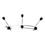 Chrome wall-mounted coat rack