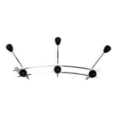 Chrome wall-mounted coat rack