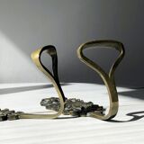 Set of 2 antique cast iron hooks for wall coat rack