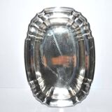 WMF Oval dish vintage tray in silver metal - scalloped net model 34cm