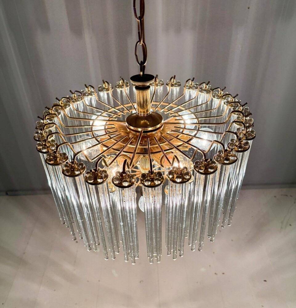 Mid-century modern chandelier by Gaetano Sciolari, 1970s