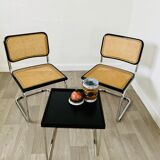 Pairs of chairs Marcel Breuer Cesca B32 black