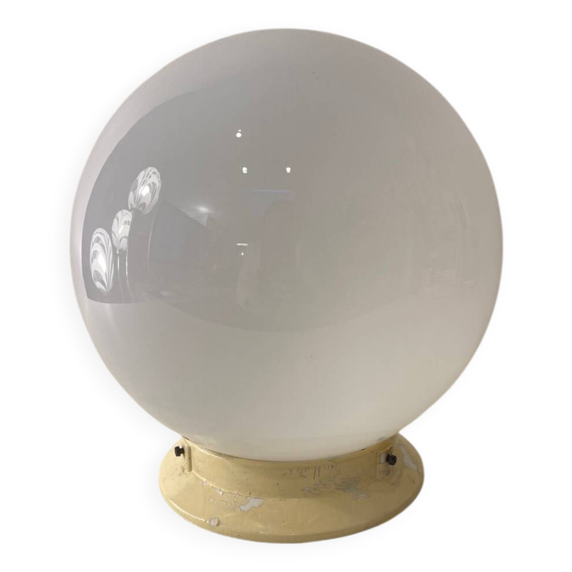 Plafonnier boule verre opalin, 1960