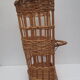 bread basket / handmade umbrella door in honey-coloured wicker