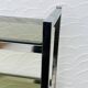 Vintage Italian design shelf in chrome and smoked glass from the 1970s.
