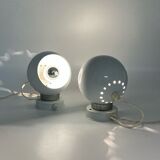 Set of 2 Eyeball wall lamps - Reggiani - 60s,  space age design desk lamp