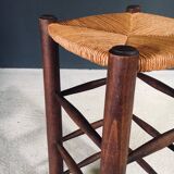 Brutalist bar stool by Charles Dudouyt, France, 1940s.