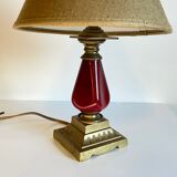 Vintage ceramic and brass lamp