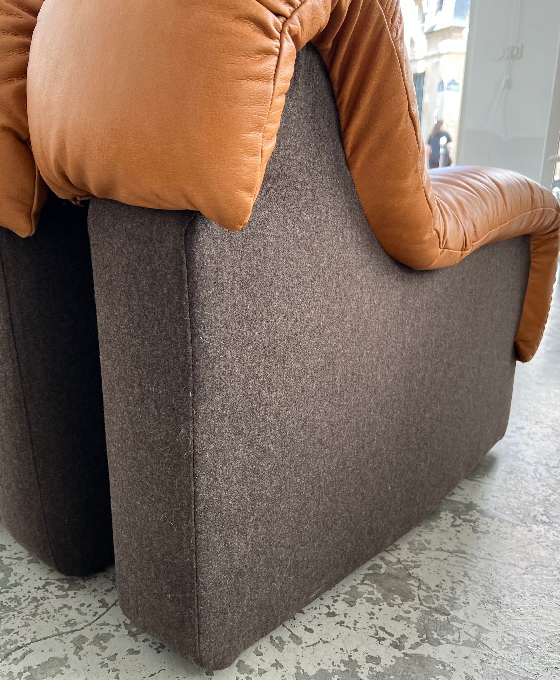 Sofa DS-600 de, Ueli Berger, Eleonore Peduzzi-Riva, Heinz Ulrich, Klaus Vogt for De Sede 1972