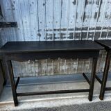 Pair of black patinated consoles