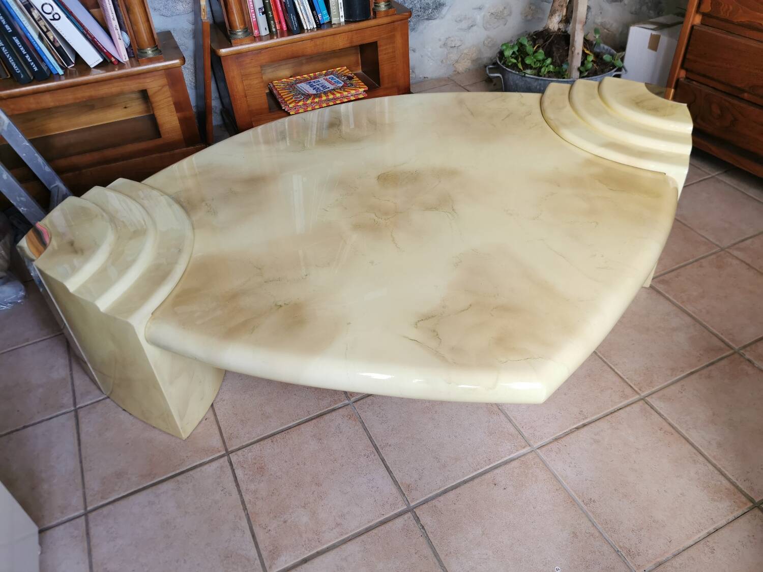 Vintage lacquered coffee table