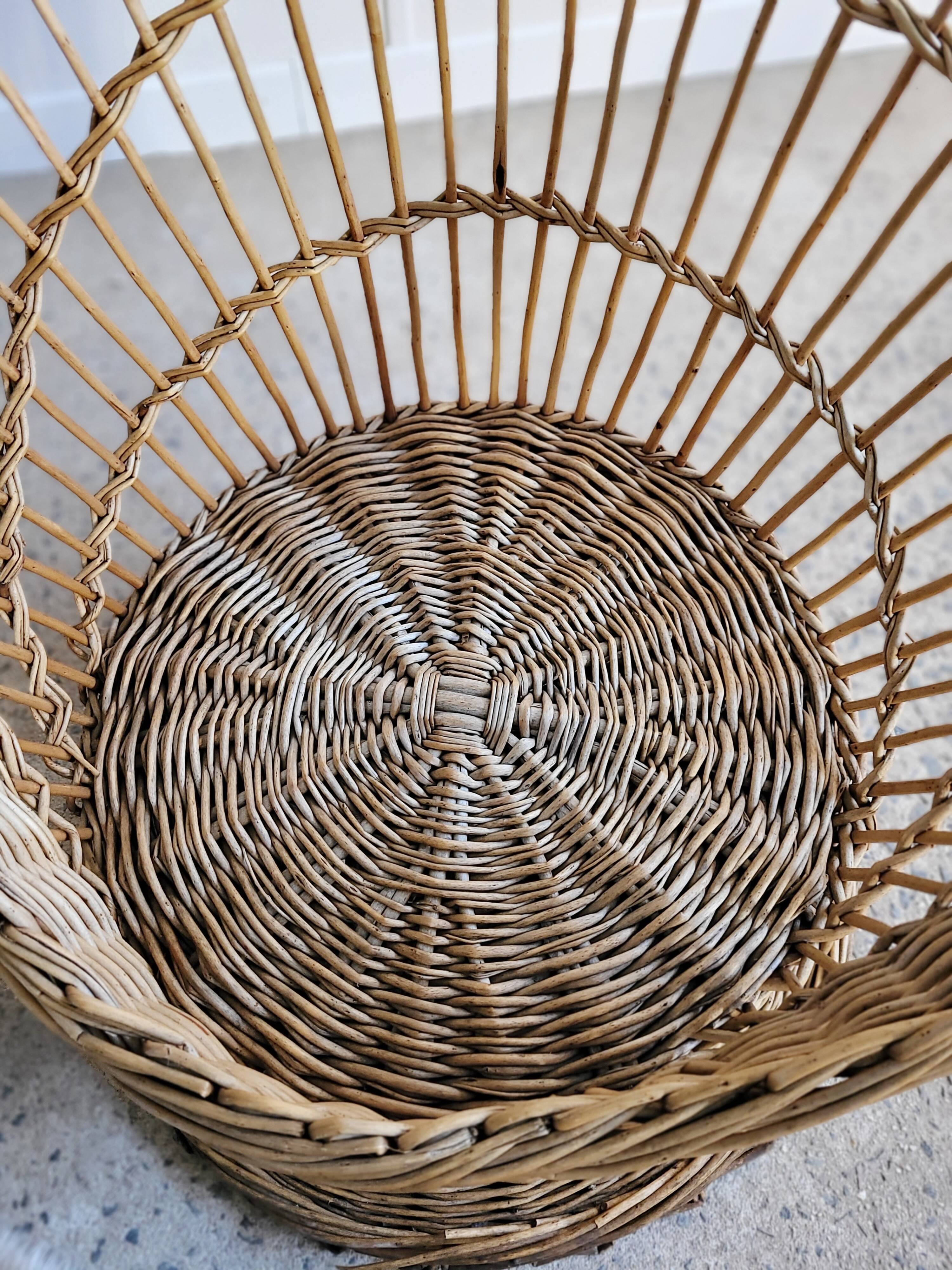 Wicker basket chair