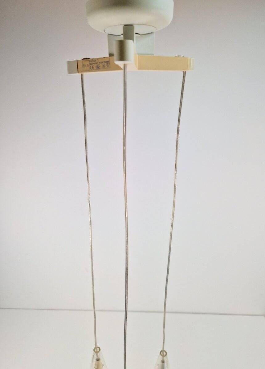 Italian Glass Fucsia 3 Pendant Lamp by Achille Castiglioni for Flos