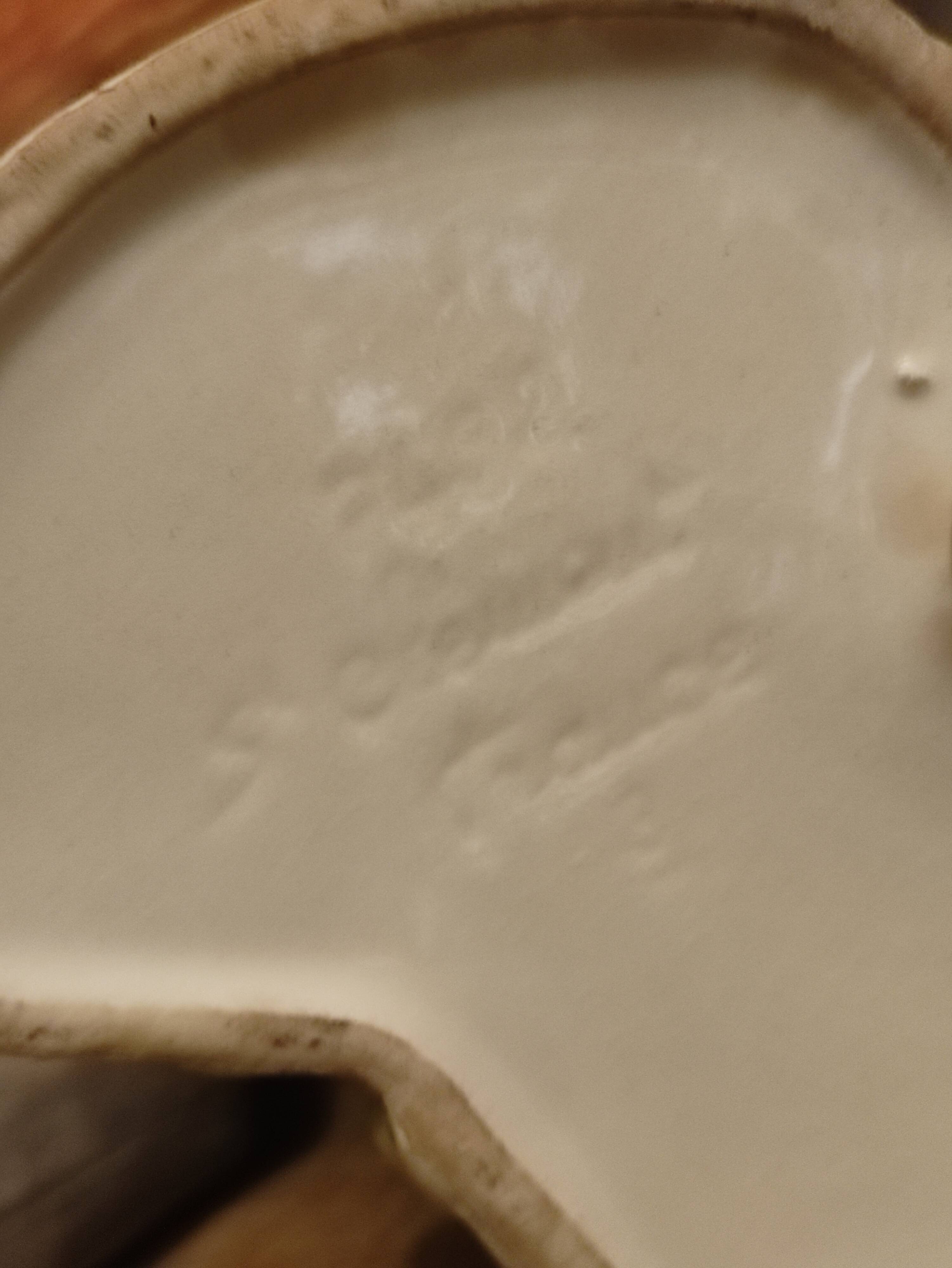 Duck pitcher in slip signed St Clément