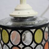 Colored glass pendant light