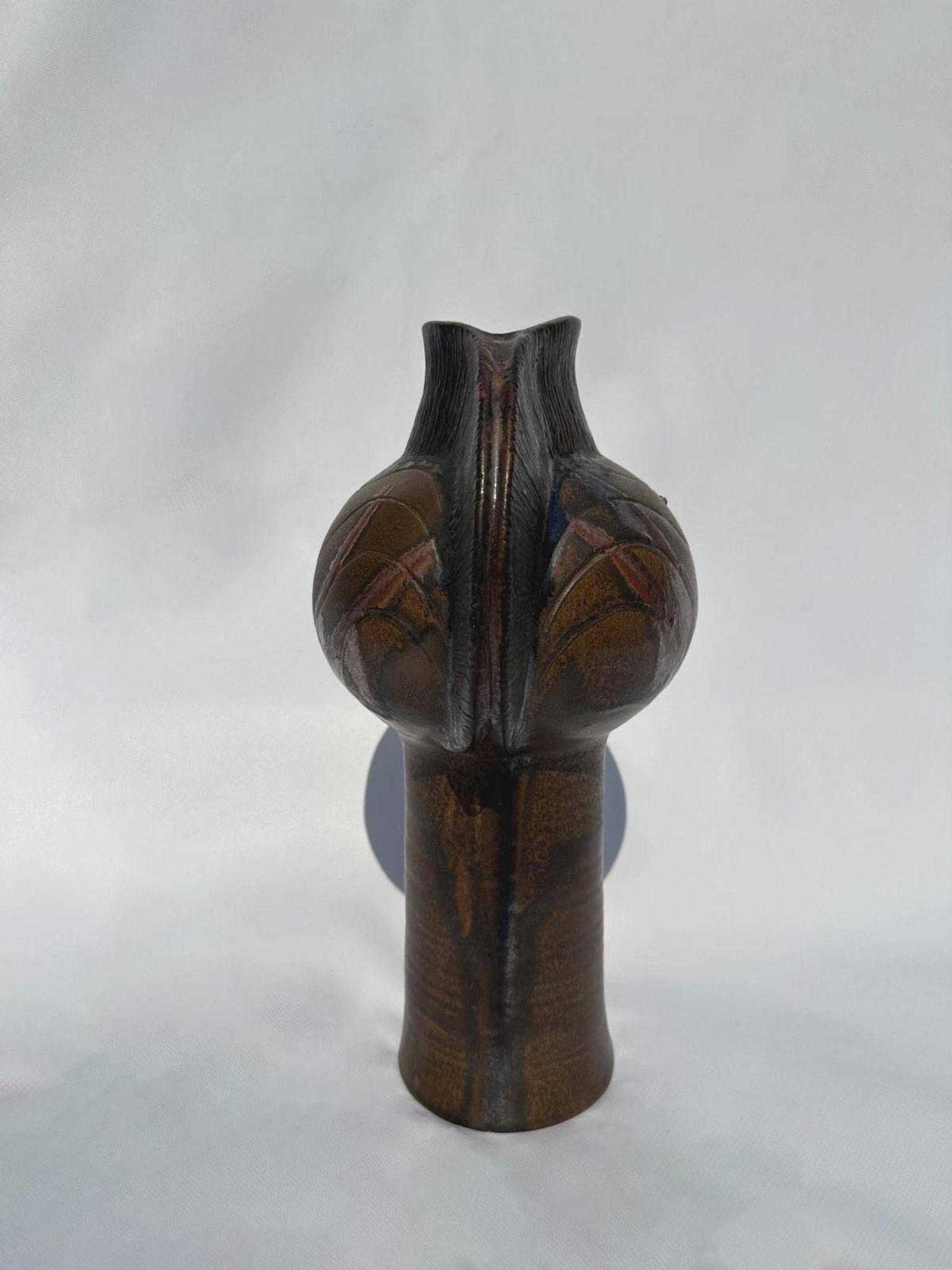 Vase totem en céramique de studio de Fritz van Daalen, années 1960-70.