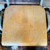 Set of 4 wood and metal chairs